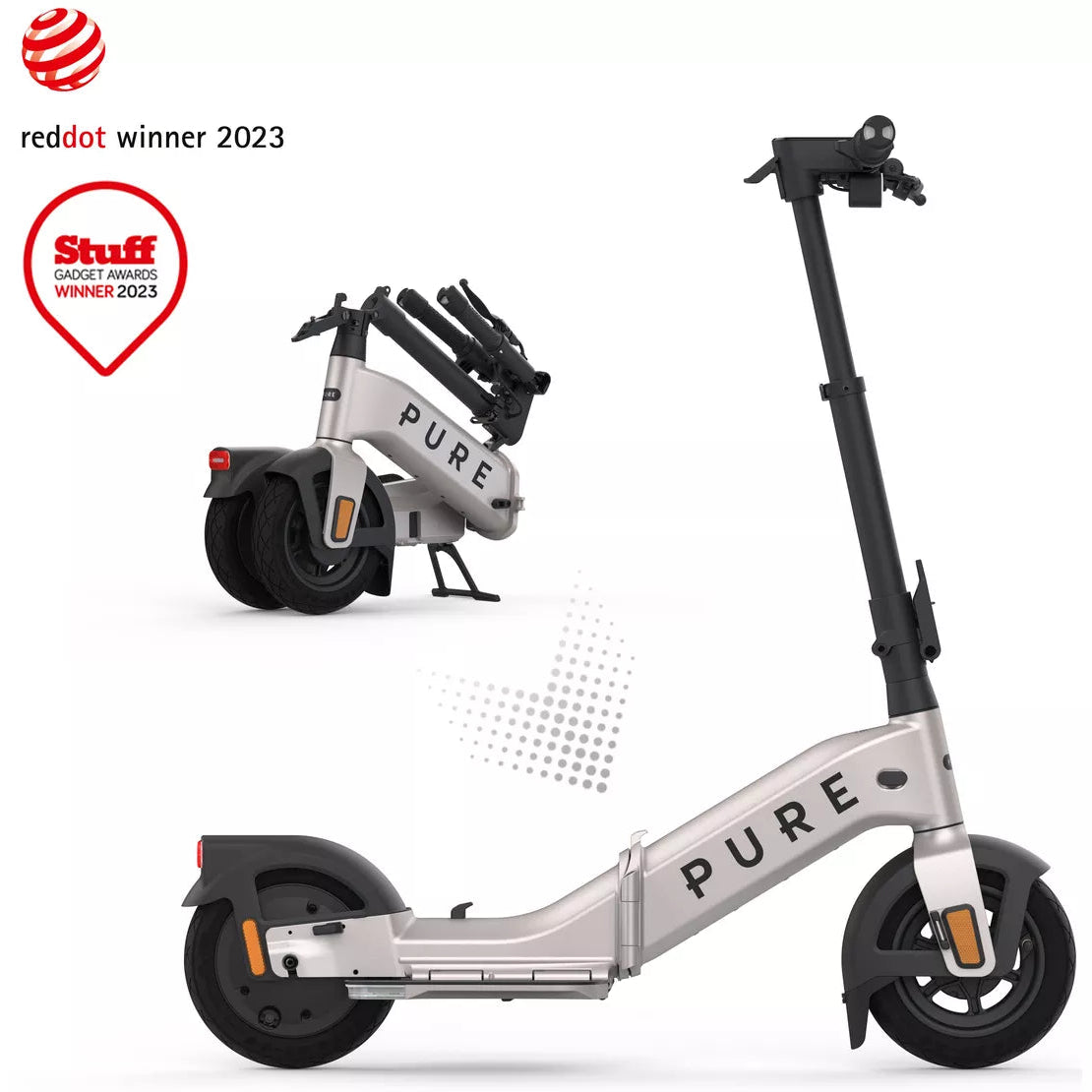 Pure Advance Flex Electric Scooter - Platinum Silver